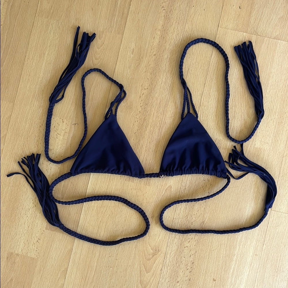 Acacia Blue Triangle Bikini Top